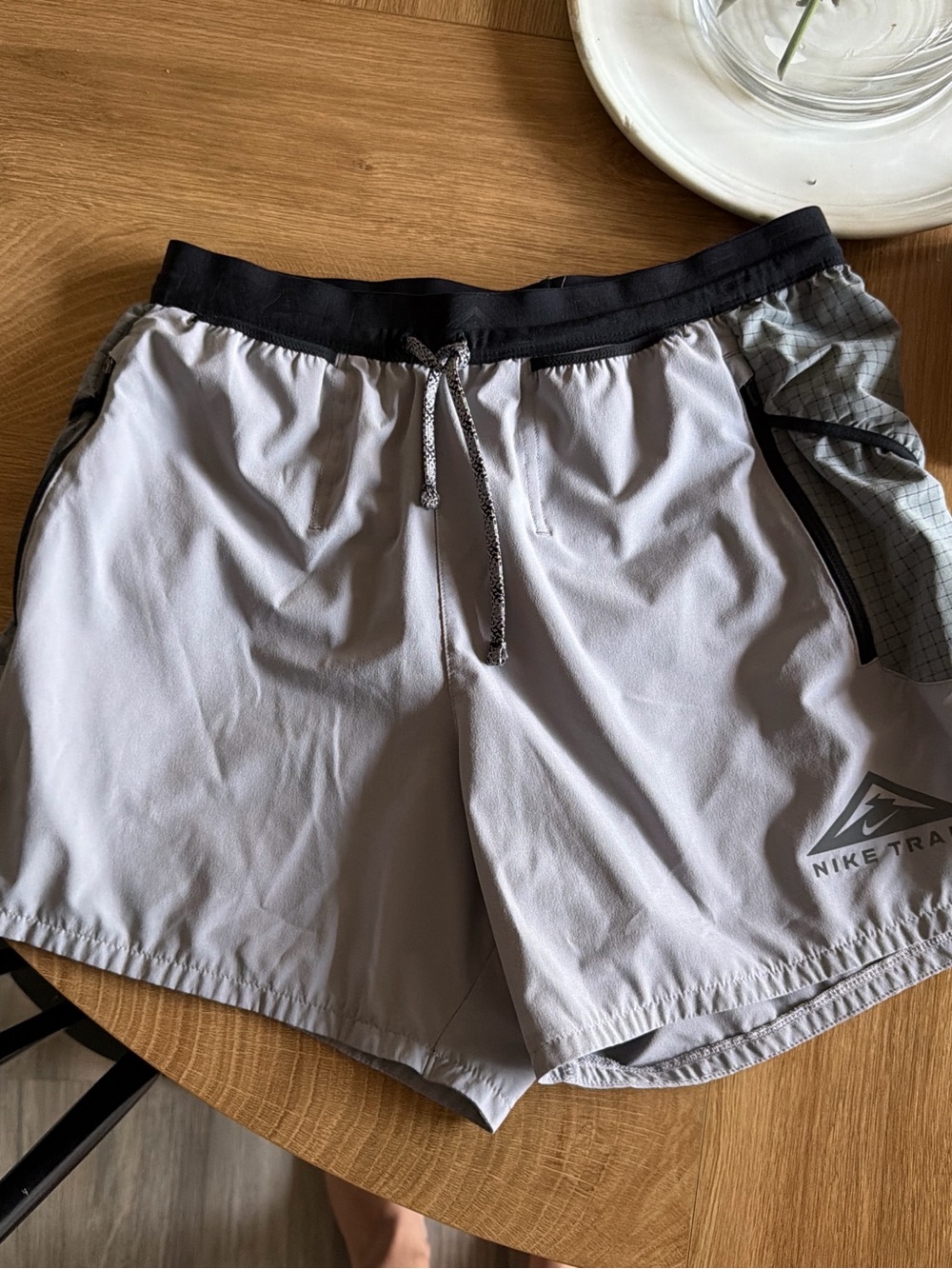 Nike Grey and Black Dri-FIT Performance Shorts